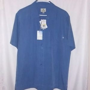Solitude mens medium button down shirt blue